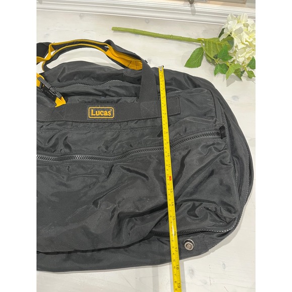 Lucas 2‎ Piece Travel Duffel Luggage Set Black Nylon Carry On - Picture 5 of 14